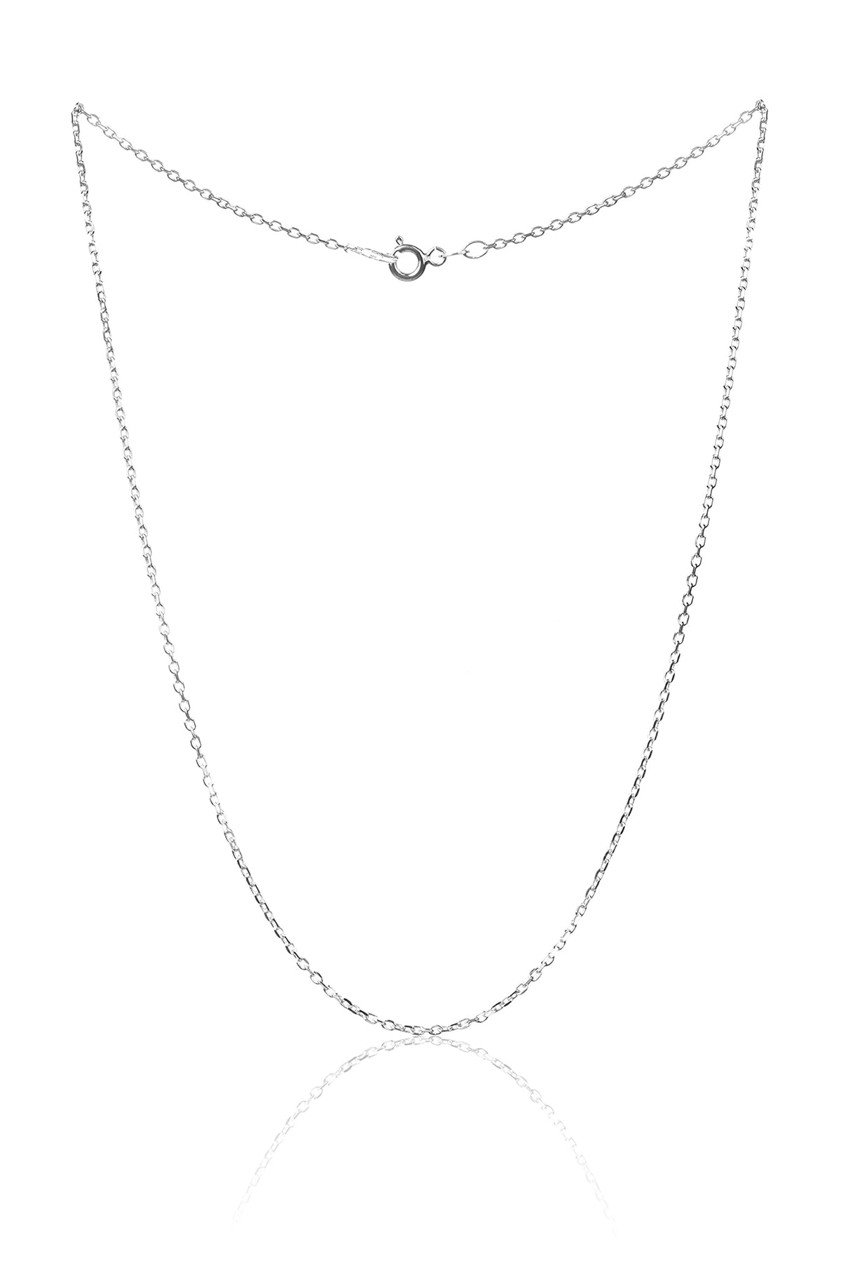 MYSTIC JEWELS By Dalia - Cadena de Plata de Ley 925 Rodiada Forzada Diamantada de 1mm, para mujer, disponible en 40,45,50,55,60 cm