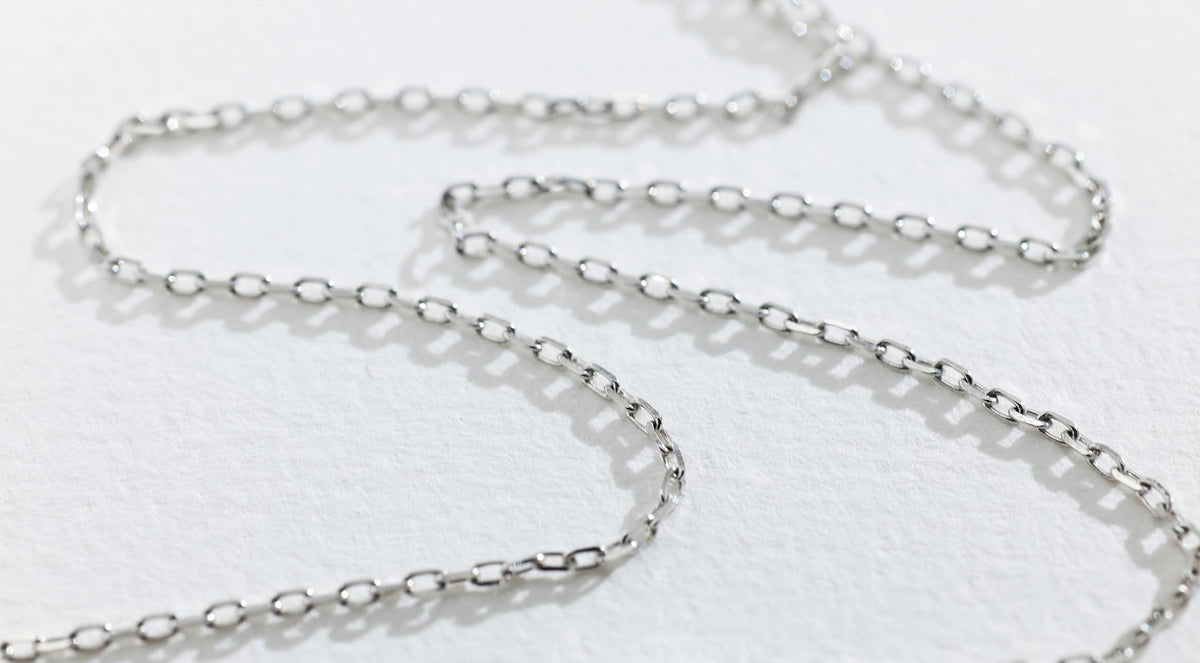 MYSTIC JEWELS By Dalia - Cadena de Plata de Ley 925 Rodiada Forzada Diamantada de 1mm, para mujer, disponible en 40,45,50,55,60 cm