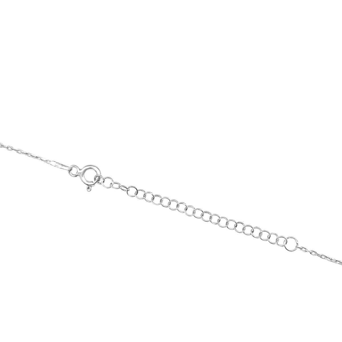 MYSTIC JEWELS By Dalia - Collar Plata de Ley 925 y Mal de Ojo en Cristal, Minimalista, en diferentes Formas (Mano, Estrella, Redondo) (4 Esquinas)