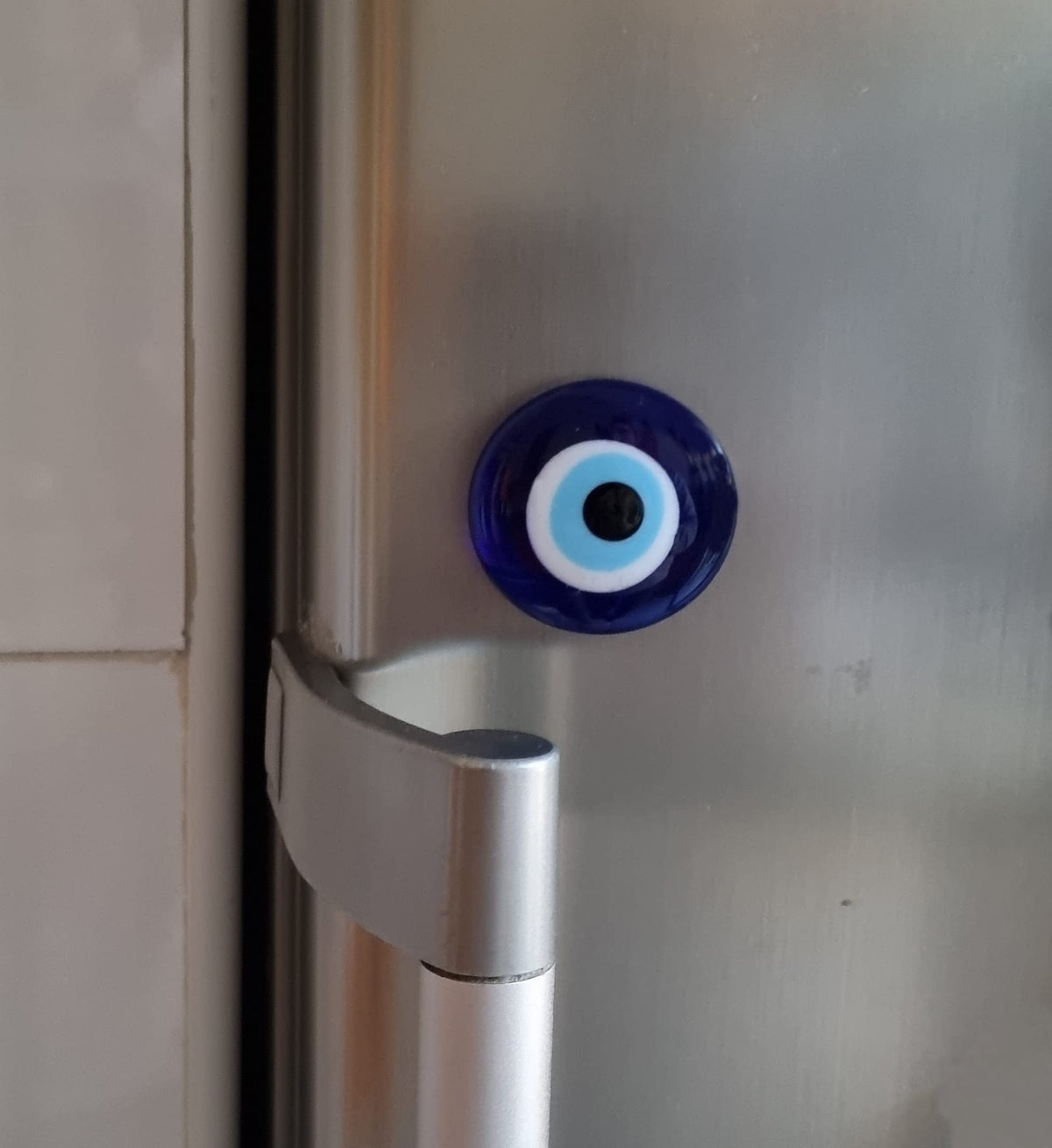 Imán de Nevera con diseño de Ojo Turco, Azul, para Buena Suerte, Ideal como decoración o Regalo