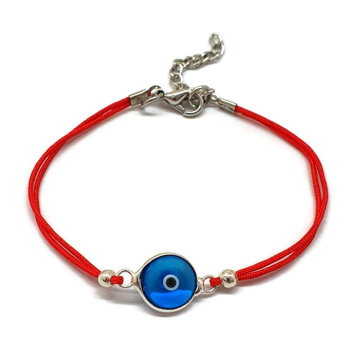 MYSTIC JEWELS By Dalia - Pulsera Kabbalah de Hilo Rojo, amuleto, protección mal de ojo, buena suerte, good luck (Ojo Cristal - Hilo Rojo)