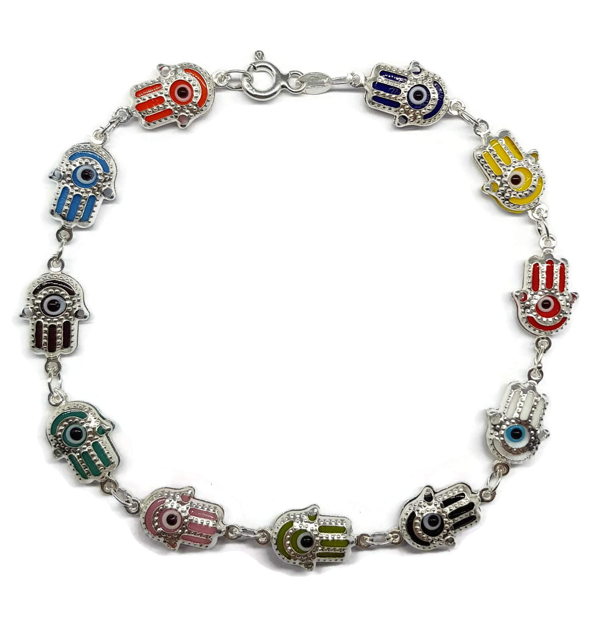 MYSTIC JEWELS by Dalia - Plata de Ley 925 - Mal de Ojo con Mano de Fatima - 19cm