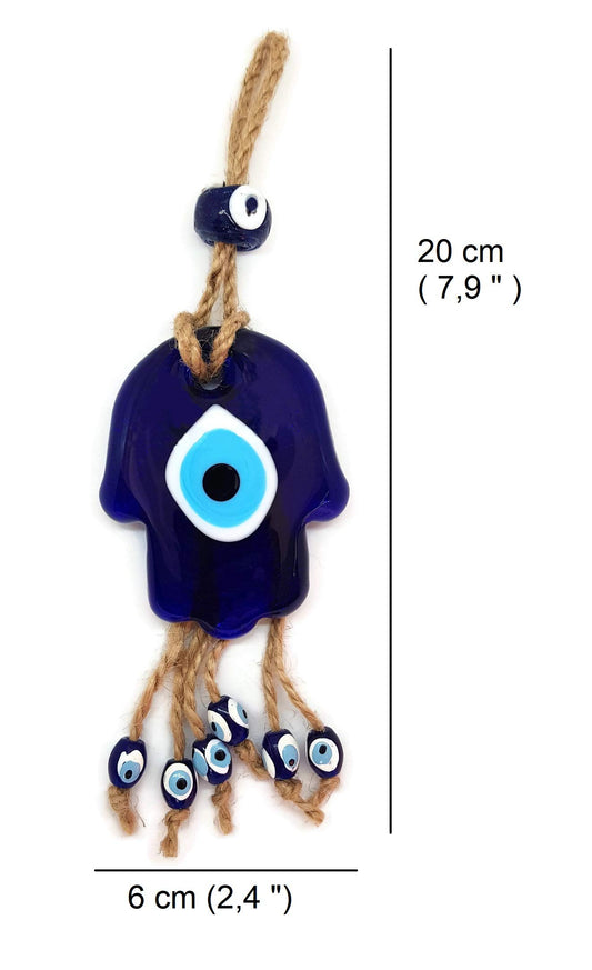 Mystic Jewels - Mano de Fatima con Ojo Turco en Cristal con Jude para Colgar
