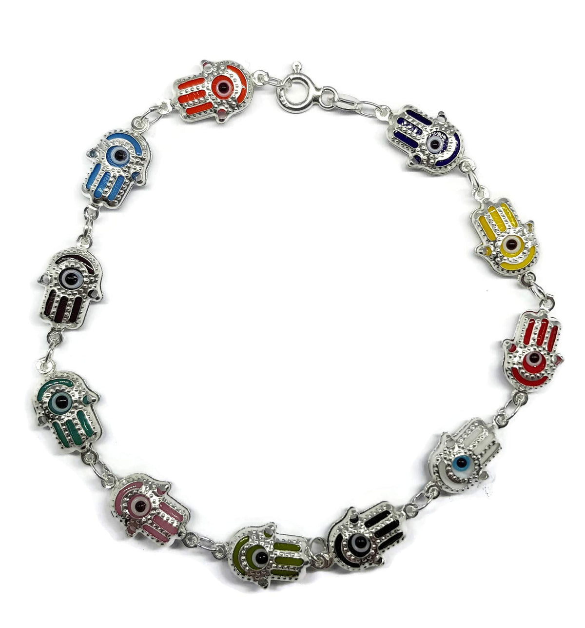 MYSTIC JEWELS by Dalia - Plata de Ley 925 - Mal de Ojo con Mano de Fatima - 19cm
