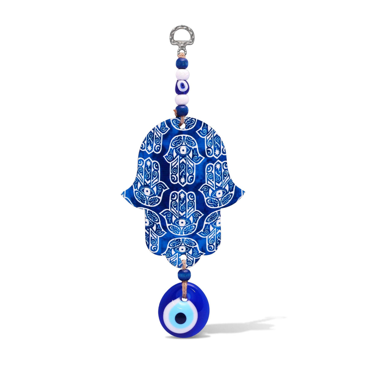 MYSTIC JEWELS - Hamsa de la Mano de Fatima en Madera con Ojo turco para Buene Suerte y Energia en Casa (Color 1)