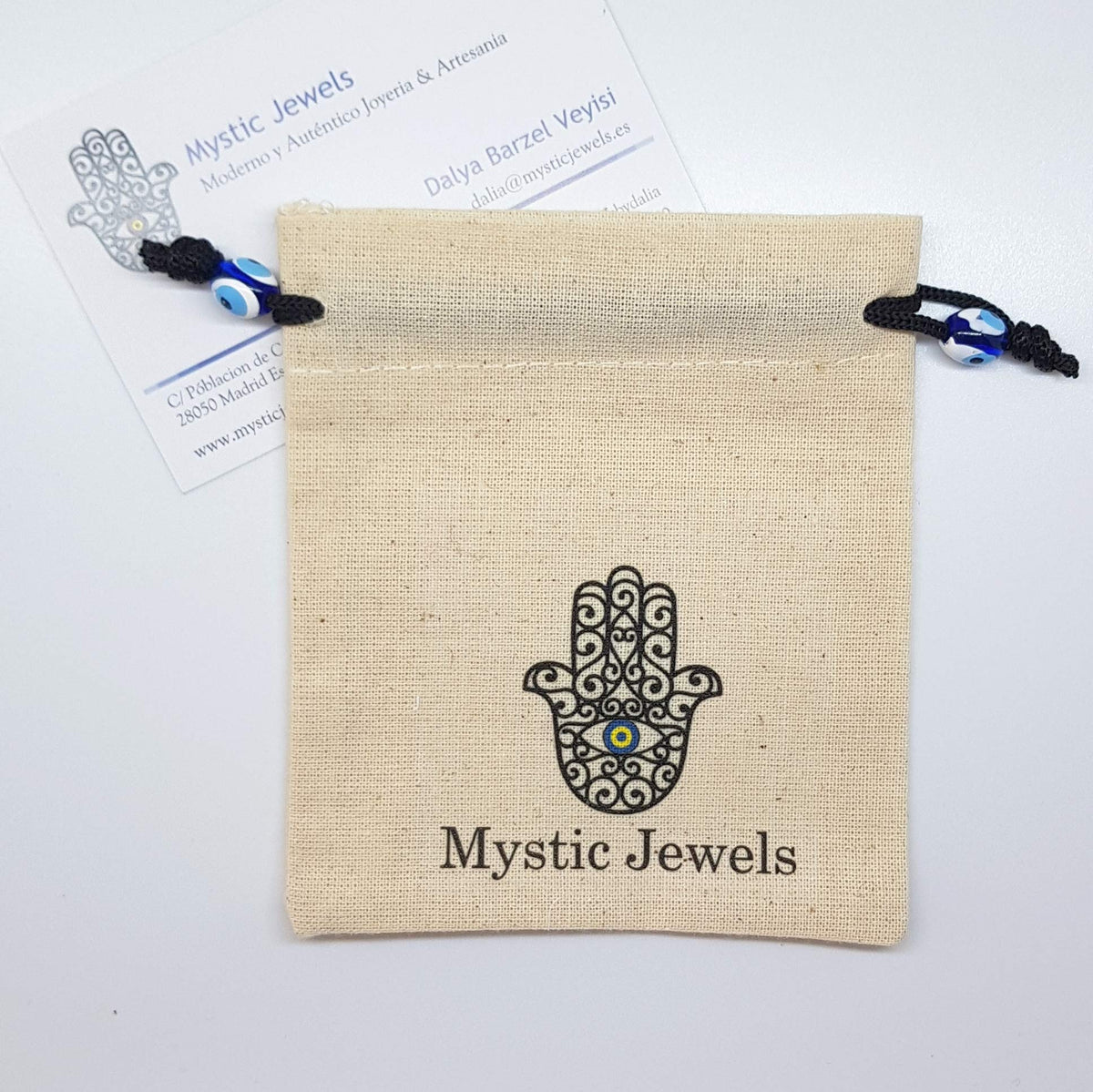 MYSTIC JEWELS by Dalia - 19cm Pulsera de Plata Mal de Ojo - para Regalar (Azul Claro)