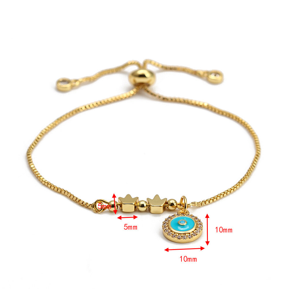 EVIL EYE Fátima Mano Árbol Turco Mal de Ojo Charm Pulsera Color Oro Pulsera Ajustable Joyería de Moda para Mujeres Niñas BE149