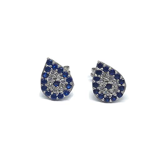 MYSTIC JEWELS By Dalia - Pendiente Plata de ley 925 - ojo turco con circonita cúbica