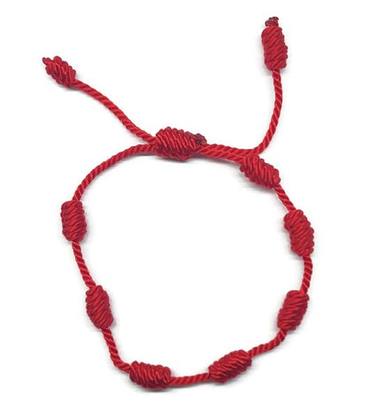 MYSTIC JEWELS By Dalia - Pulsera Kabbalah - cordón de hilo rojo - unisex - ajustable - protección de mal de ojo, buena suerte, good luck