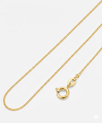 MYSTIC JEWELS – Cadena Fina de plata 925 Estilo Gourmette | 6 Medidas (40–70 cm) | Con Bolsa de Regalo