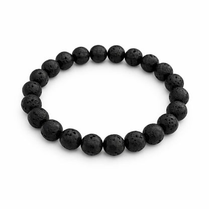 MYSTIC JEWELS - Pulsera de Piedra Natural con Cuentas – Pulsera Elástica Ajustable 17–21 cm – Piedras Semipreciosas Unisex