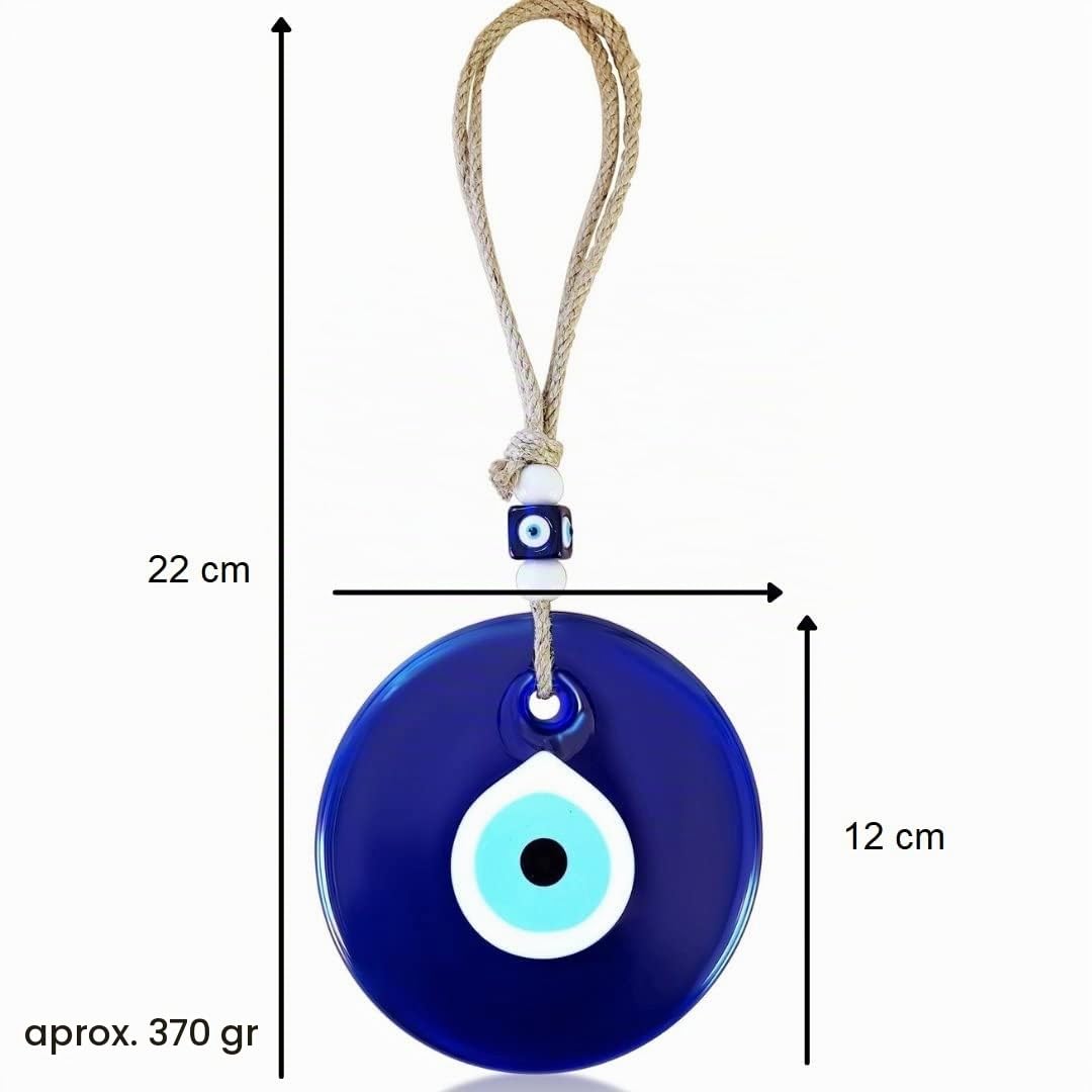 MYSTIC JEWELS - Ojo Turco Cristal Grande con Jude para Regalar - Amuleto Buene Suerte - Good Luck Ornament