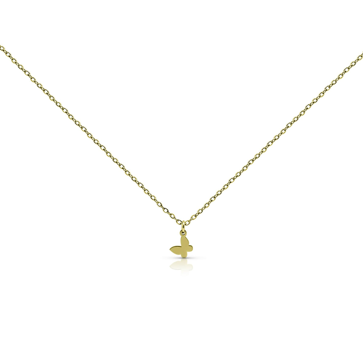 MYSTIC JEWELS - Collar Mujer Acero Inoxidable Dorado, Colgante Minimalista, Cadena Ajustable 40+5 cm, Joyería Fina para Uso Diario, Caja de Regalo