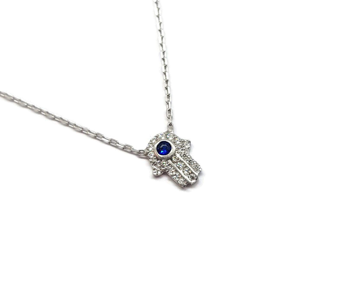 MYSTIC JEWELS Collar Mano de Fatima con Colgante de Buena Suerte - Minimalista - Plata de Ley 925 para protegerte by Dalia