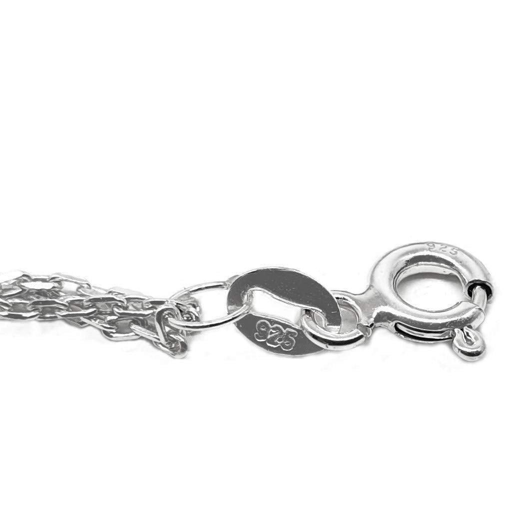 MYSTIC JEWELS By Dalia - 19cm Pulsera de Plata Mal de Ojo en Cadena Triple con ojitos pequeñitos - Para Buena Suerte