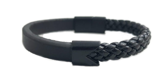 MYSTIC JEWELS By Dalia - Pulsera Cuero Hombre Magnética de Acero Inoxidable