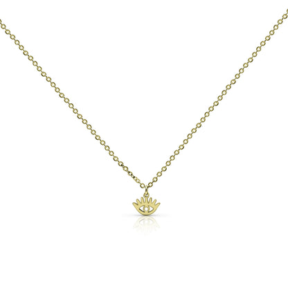 MYSTIC JEWELS - Collar Mujer Acero Inoxidable Dorado, Colgante Minimalista, Cadena Ajustable 40+5 cm, Joyería Fina para Uso Diario, Caja de Regalo (Pestaña)