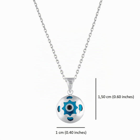 MYSTIC JEWELS By Dalia - Collar Plata de Ley 925 y Mal de Ojo en Cristal, Minimalista, en diferentes Formas (Mano, Estrella, Redondo) (4 Esquinas)