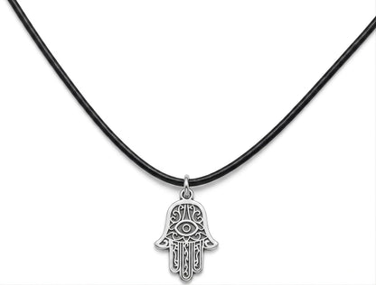 MYSTIC JEWELS - Colgante Mano de Fatima (Hamsa) para buena suerte y mal de ojo, mujeres y hombres, regalar (Modelo 3)