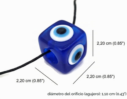 5 Unidades - Ojos Turco para Colgar - plastico contra el Mal de Ojo Azul y Blanco, Amuleto de la Suerte, decoración de Pared