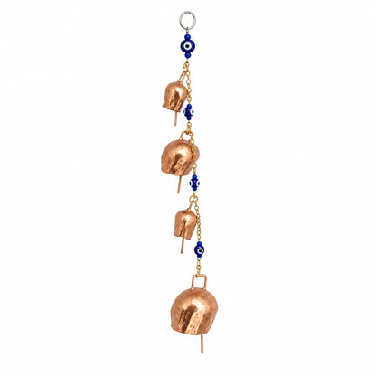 MYSTIC JEWELS - Campanas Decorativas de Metal con Cuentas de Ojo Turco