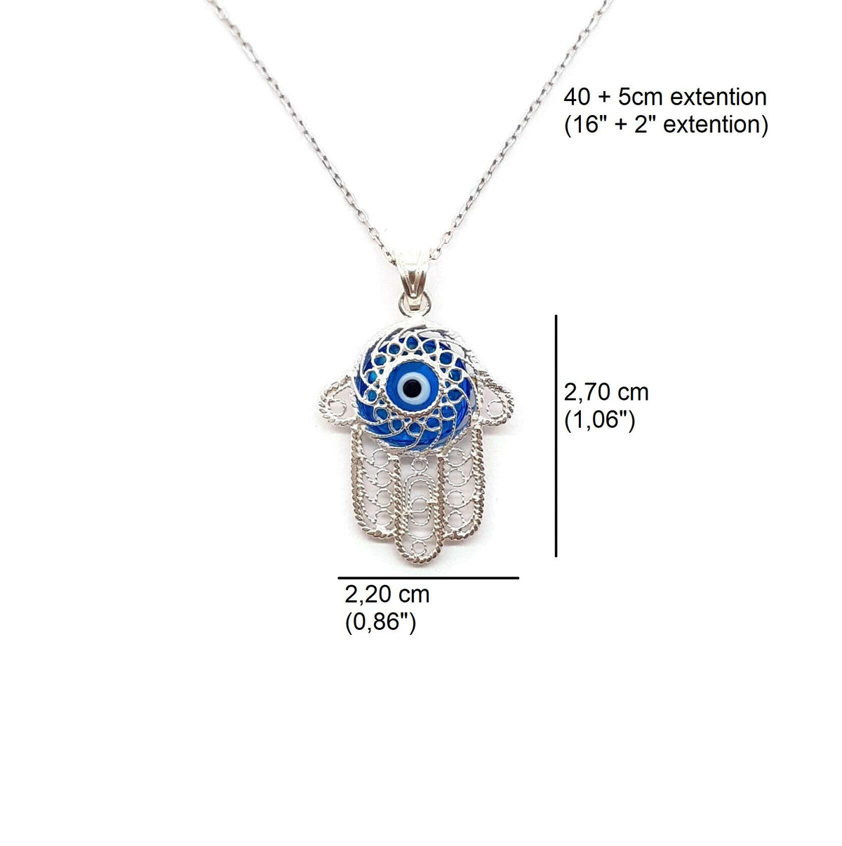 MYSTIC JEWELS by Dalia - Collar Filigrana con Ojo Turco Plata de Ley 925
