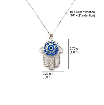 MYSTIC JEWELS by Dalia - Collar Filigrana con Ojo Turco Plata de Ley 925