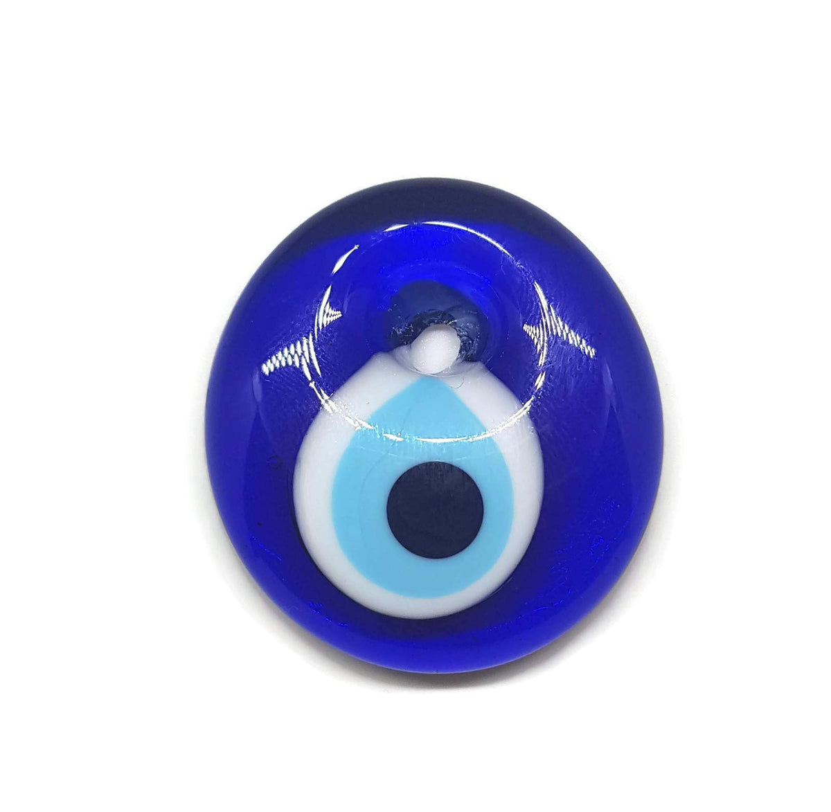 Ojo Turco para Colgar - contra Mal de Ojo para la Buena Suerte, 4cm diametro con Agujero