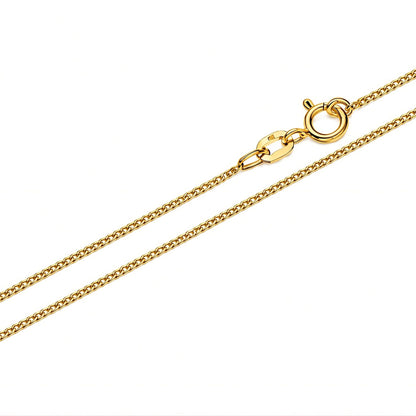 MYSTIC JEWELS – Cadena Grumet de Plata de Ley 925 | Collar Fino Barbado | 6 Medidas (40–70 cm) | Con Bolsa de Regalo (Dorada, 50 cm)