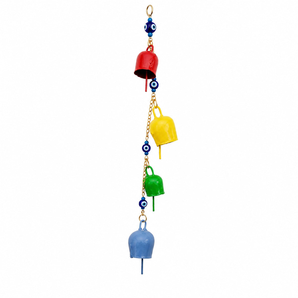 Campanas Decorativas de Metal con Cuentas de Ojo Turco 40 cm