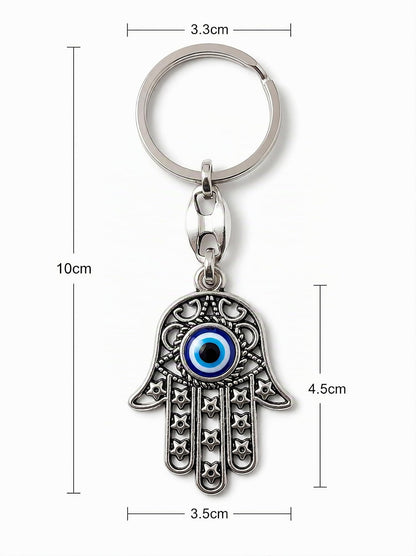 MYSTIC JEWELS By Dalia - Llavero Ojo Turco Mano de Fatima - Hamsa - Amuleto Buene Suerte - Good Luck Keychain - para Regalar