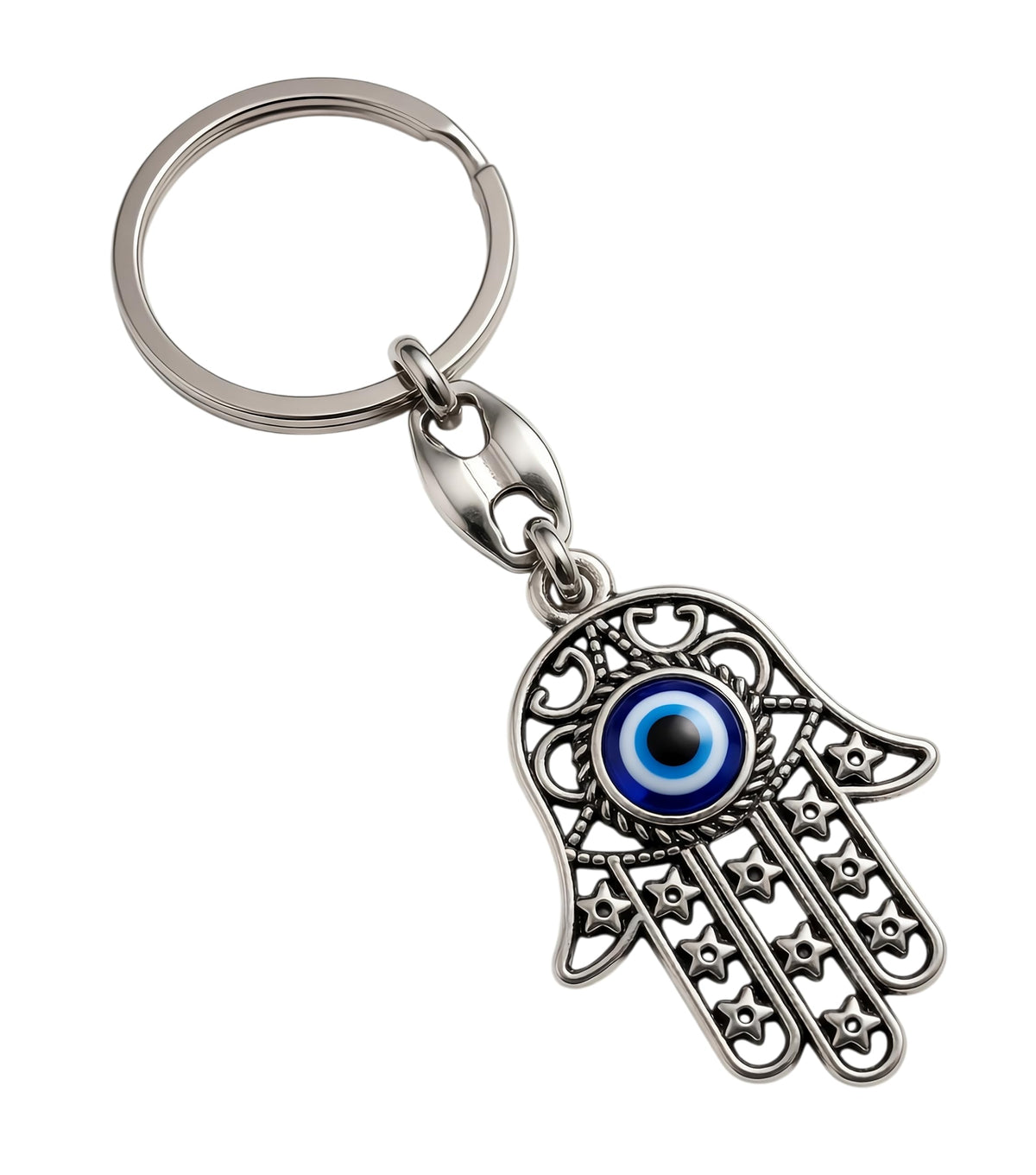 MYSTIC JEWELS By Dalia - Llavero Ojo Turco Mano de Fatima - Hamsa - Amuleto Buene Suerte - Good Luck Keychain - para Regalar