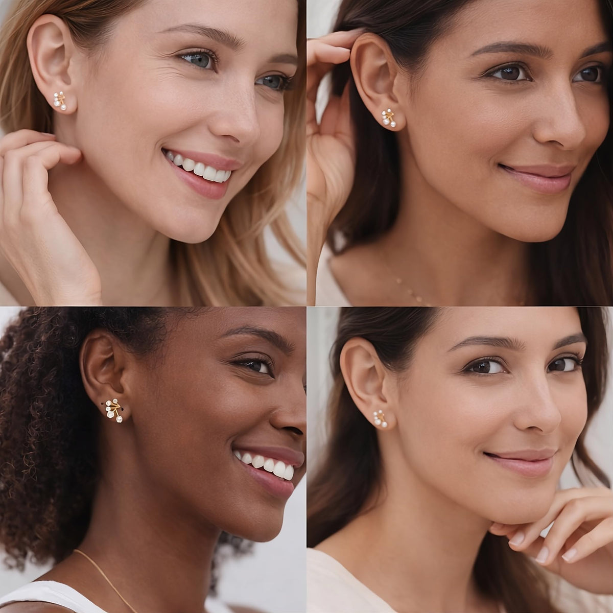 MYSTIC JEWELS - Pendientes de Plata de Ley 925 con Perlas, Diseño Minimalista, Cierre Mariposa, para Uso Diario, con Caja de Regalo