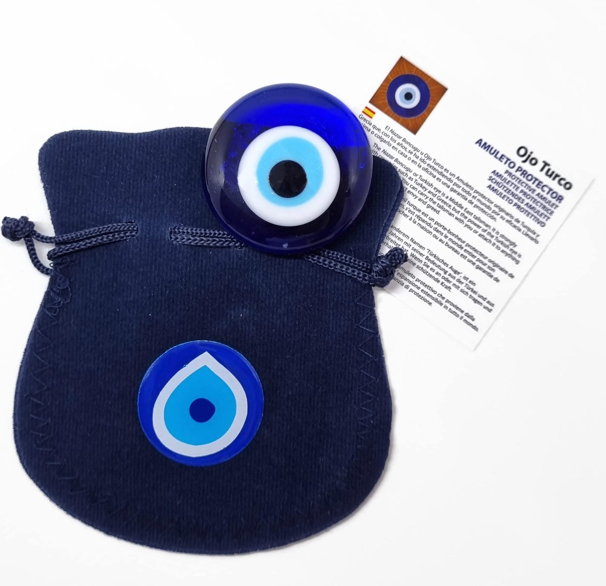 Imán de Nevera con diseño de Ojo Turco, Azul, para Buena Suerte, Ideal como decoración o Regalo