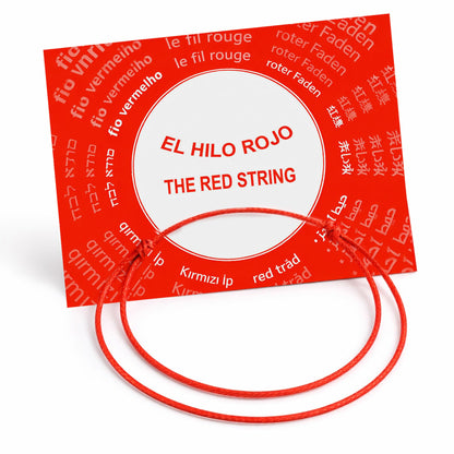 MYSTIC JEWELS - El Hilo Rojo Pulsera de Cuerda Roja Ajustable, Protección, Suerte y Destino, con Tarjeta Explicativa