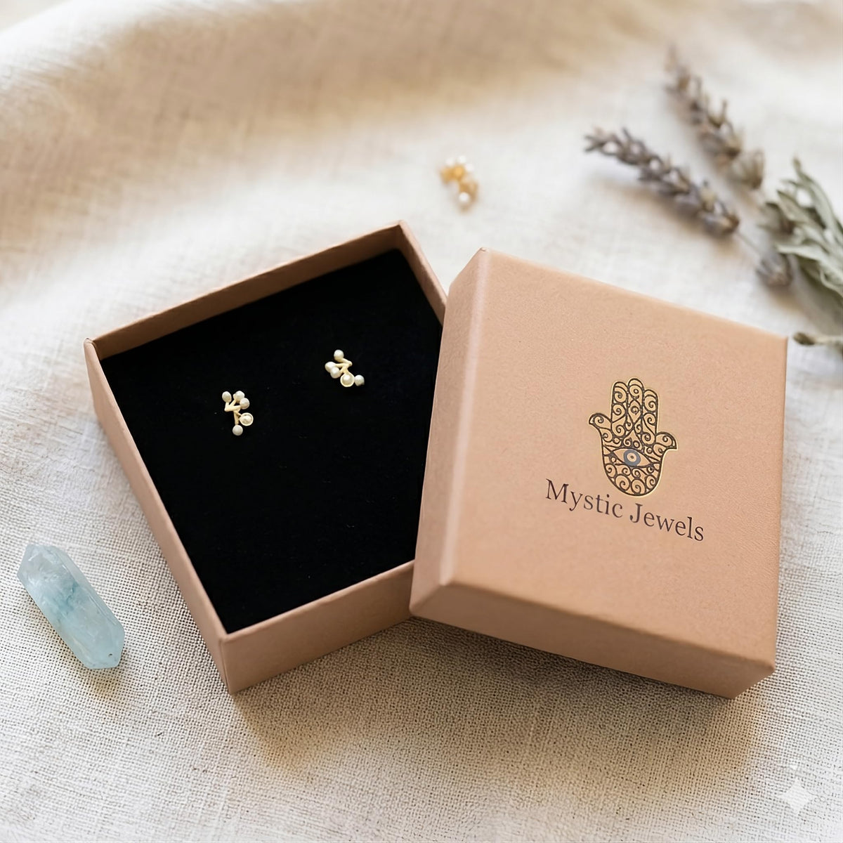 MYSTIC JEWELS - Pendientes de Plata de Ley 925 con Perlas, Diseño Minimalista, Cierre Mariposa, para Uso Diario, con Caja de Regalo