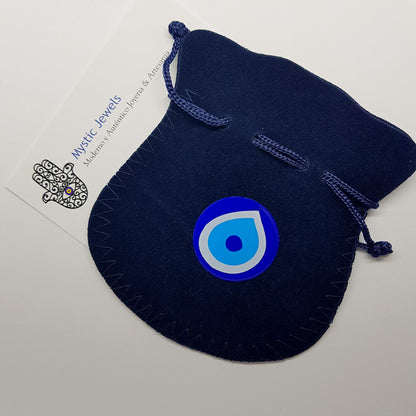 Ojo Turco para Colgar - contra Mal de Ojo para la Buena Suerte, 4cm diametro con Agujero
