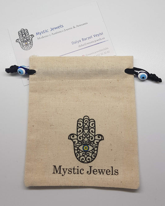 Mystic Jewels by Dalia - Pendientes Largos forma de gota con Piedra Natural Mujer Fiestas Boda (Negro)