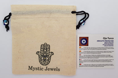 Mystic Jewels - Juego de 3 Adornos para Colgar en la Pared de Cristal Turco contra el Mal de Ojo – Regalo Coleccionable de Buena Suerte para el hogar, el Coche