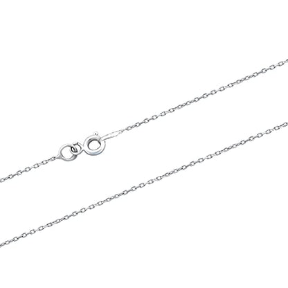 MYSTIC JEWELS By Dalia - Cadena de Plata de Ley 925 Rodiada Forzada Diamantada de 1mm, para mujer, disponible en 40,45,50,55,60 cm (60.0 cm)
