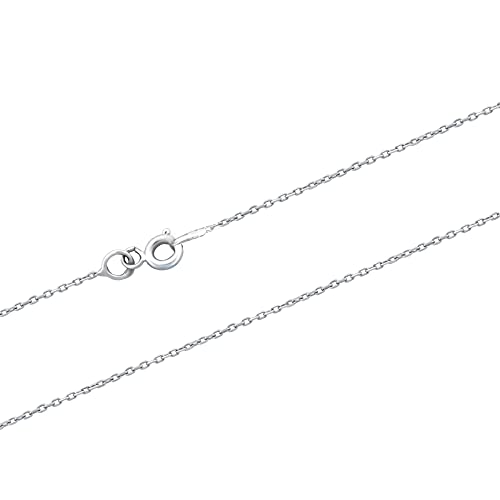MYSTIC JEWELS By Dalia - 1mm Diamond Forced Rhodium-Plated 925 Sterling Silver Chain, for women, available in 40,45,50,55,60 cm (60.0 cm)