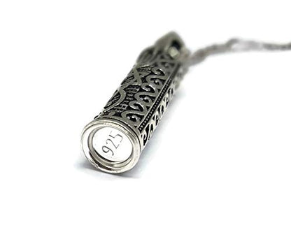 MYSTIC JEWELS par Dalia - Argent sterling 925 conçu pour la chance Mezouza des symboles Mesies avec chaîne en argent