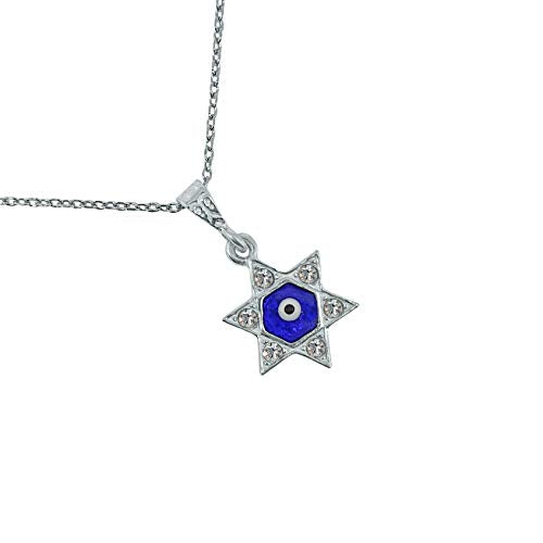 MYSTIC JEWELS By Dalia - Collier minimaliste étoile de David émaillé en argent sterling 925 à offrir en cadeau