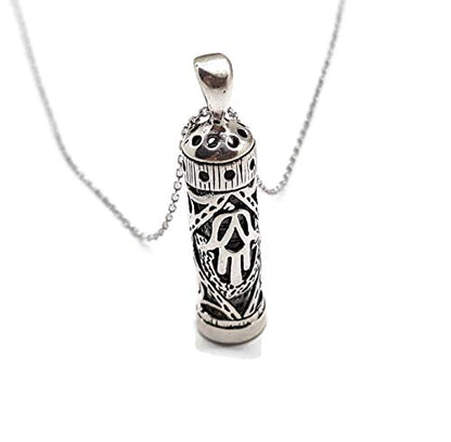 MYSTIC JEWELS by Dalia - 925 Sterling Silver - Mezuzah with Silver Chain (Model 3)