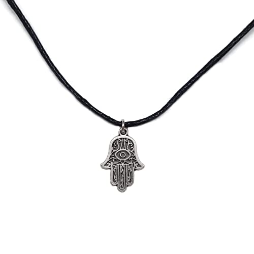 MYSTIC JEWELS - Hand of Fatima (Hamsa) pendant for good luck and evil eye, women and men, gift (Model 3)