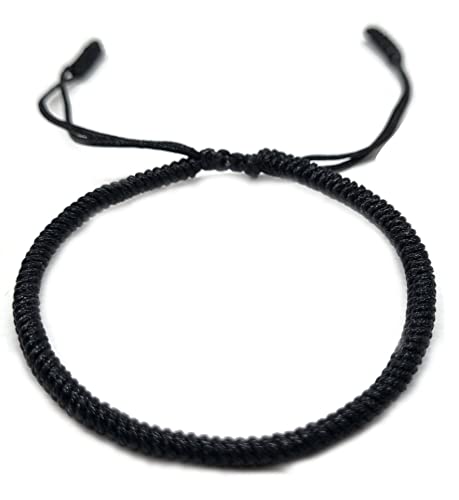 MYSTIC JEWELS by Dalia - Kabbalah Good Luck Bracelet - for Women and Men - Adjustable Size (Black)
