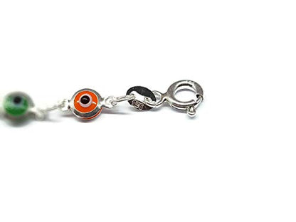 MYSTIC JEWELS by Dalia - Silver Evil Eye Bracelet - 19cm (Multicolor)