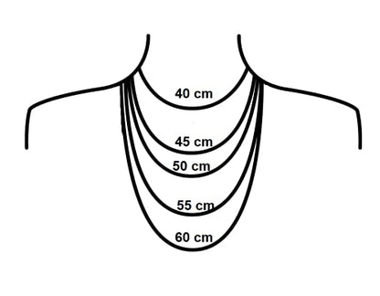 MYSTIC JEWELS By Dalia - Collar Plata de Ley 925 Rodiada Rolo de 1,3 mm, para mujer, sin colgante, disponible en 40,45,50 cm (45 cm)