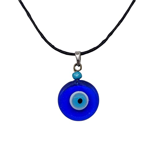 MYSTIC JEWELS Turkish Eye Nazar Good Luck Necklace for Adults and Children (Navy Blue)