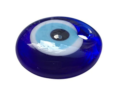 3 yeux turcs à suspendre - cristal contre le mauvais œil bleu et blanc et pour porter chance, diamètre 4 cm avec trou